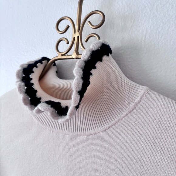 Sandro Ridane Frilled-Neck Blouson Sleeve Jumper - Picture 7 of 11